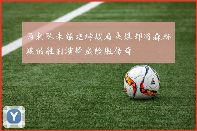马刺队未能逆转战局美媒却将森林狼的胜利演绎成险胜传奇